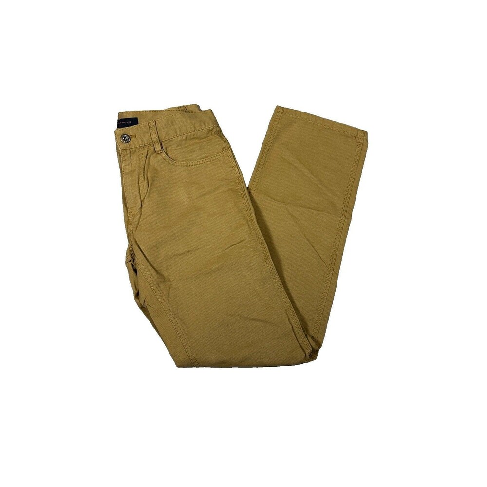 Tommy Hilfiger Pants Mens 28x32 Custom Straight Khaki Tan Cotton 5 Pocket Chino